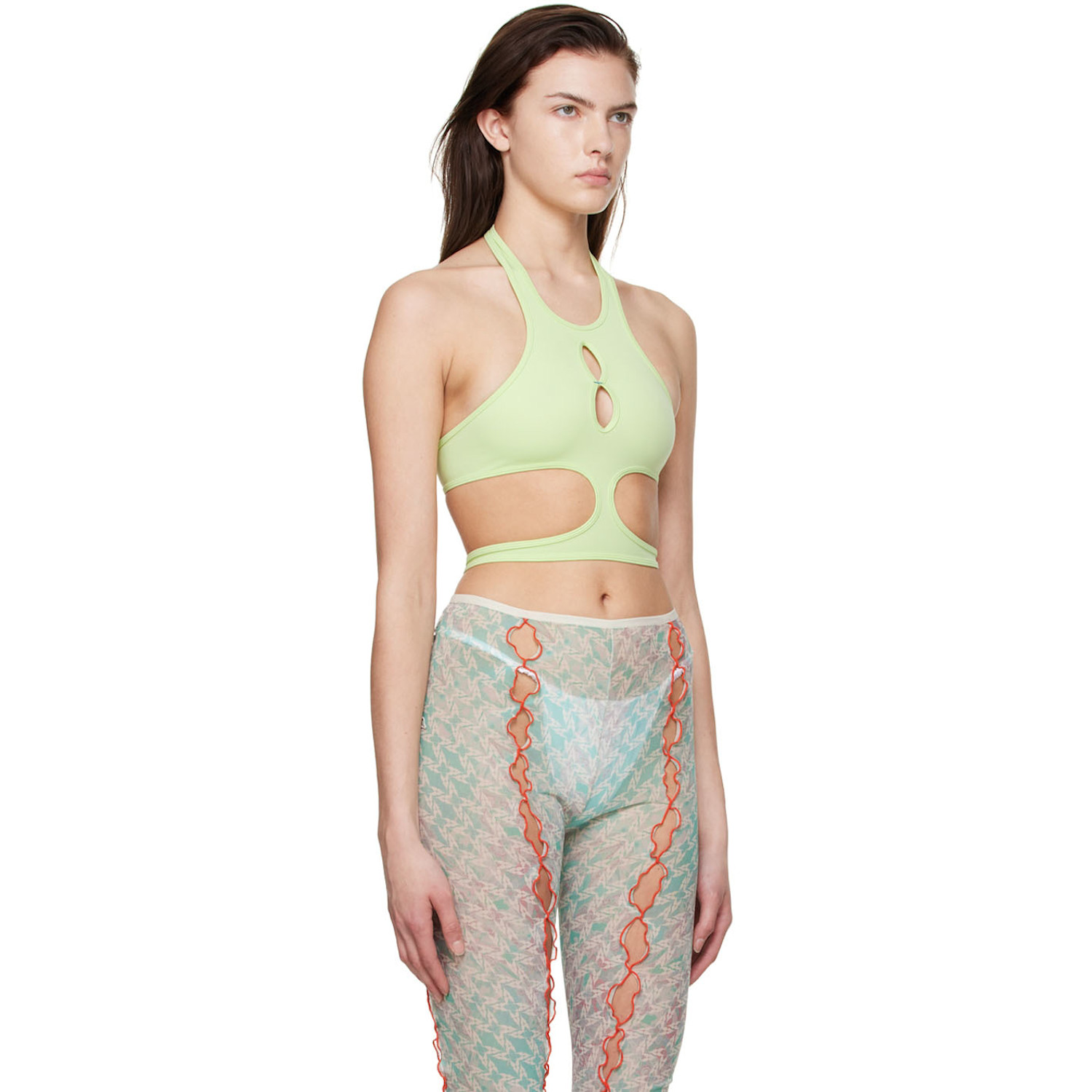  Rui Ssense Exclusive Green Halter Sport Bra 