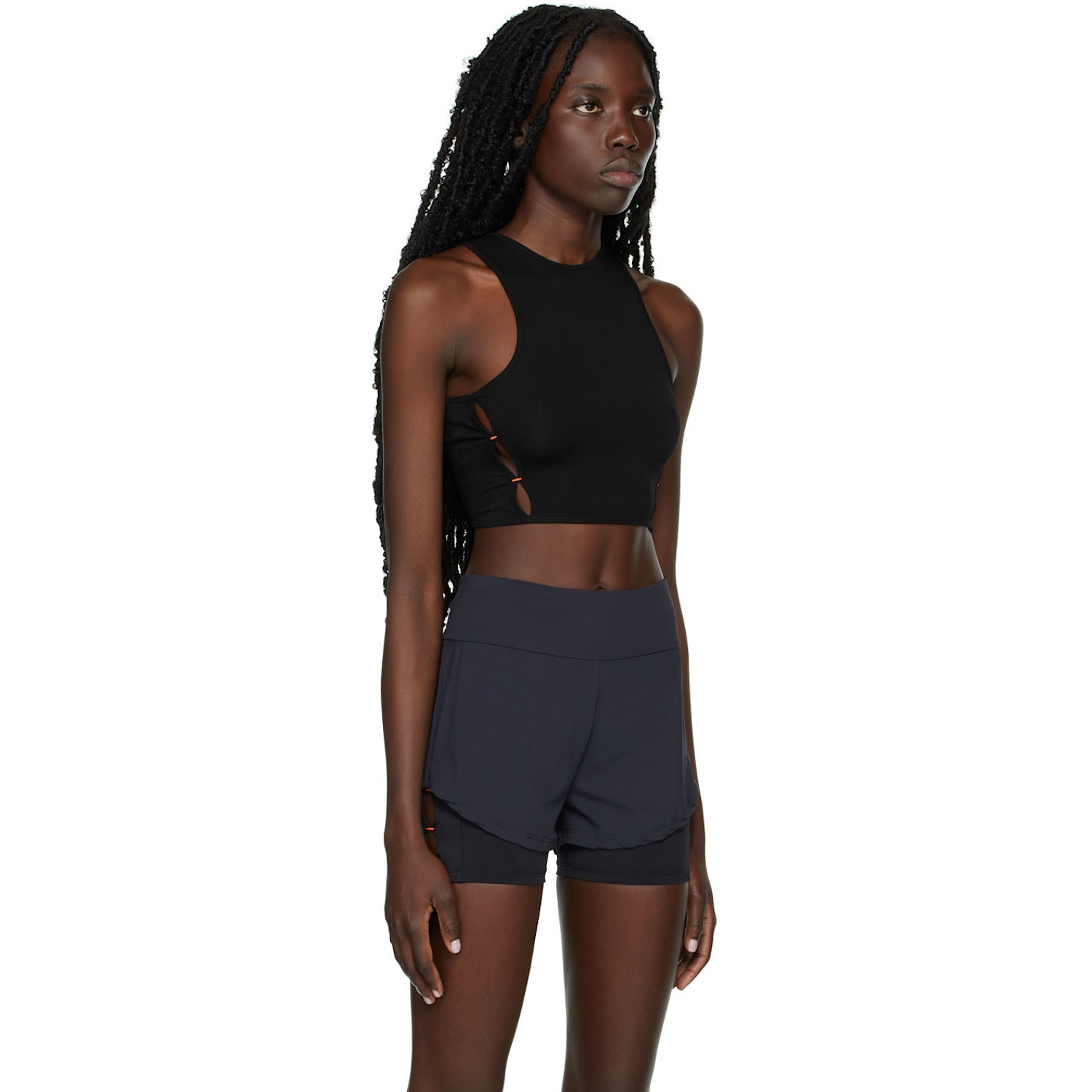  Rui Ssense Exclusive Black Cut-out Cropped Tank 