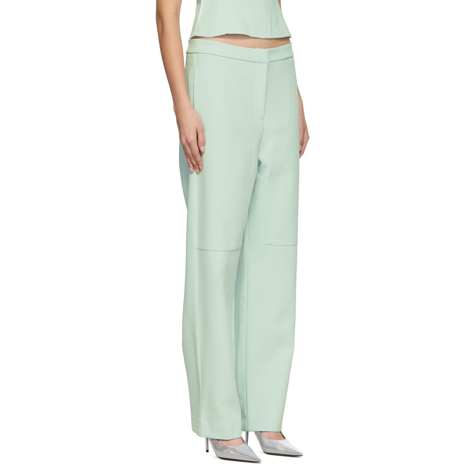  Paris Georgia Blue Slouchy Suit Trousers 