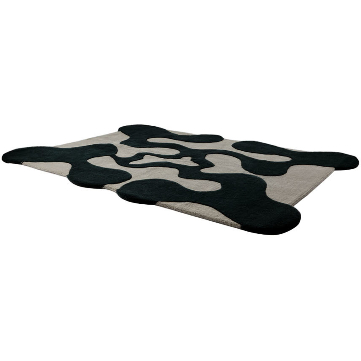  Mush Studios Ssense Exclusive Blue & Black Large Oops Rug 