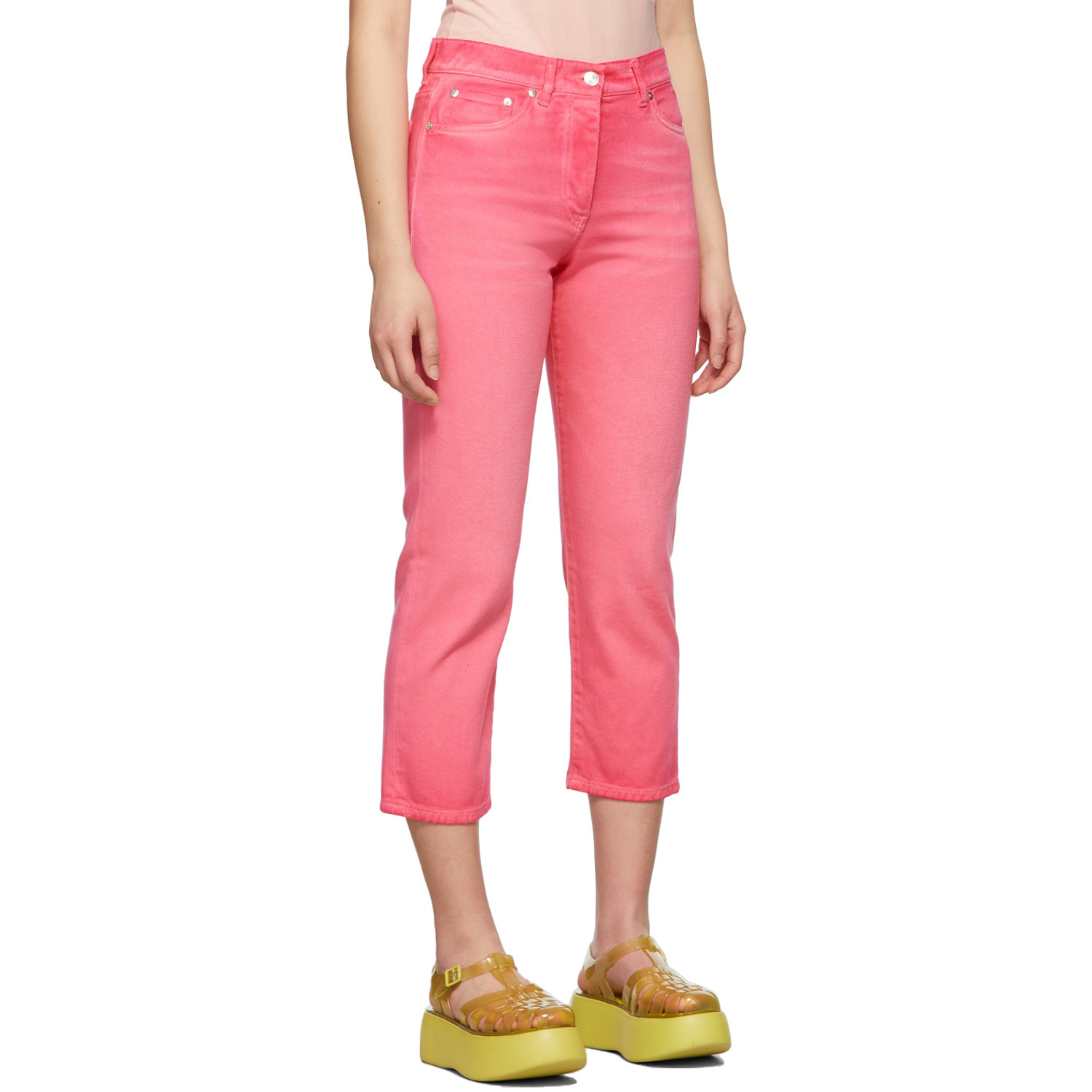  Msgm Pink Faded Jeans 