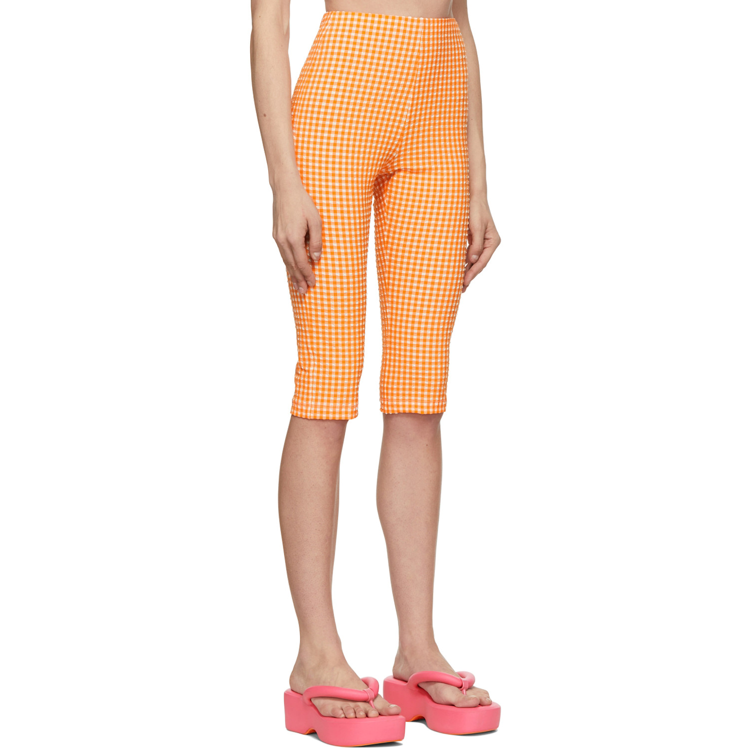  Msgm Orange Polyester Shorts 