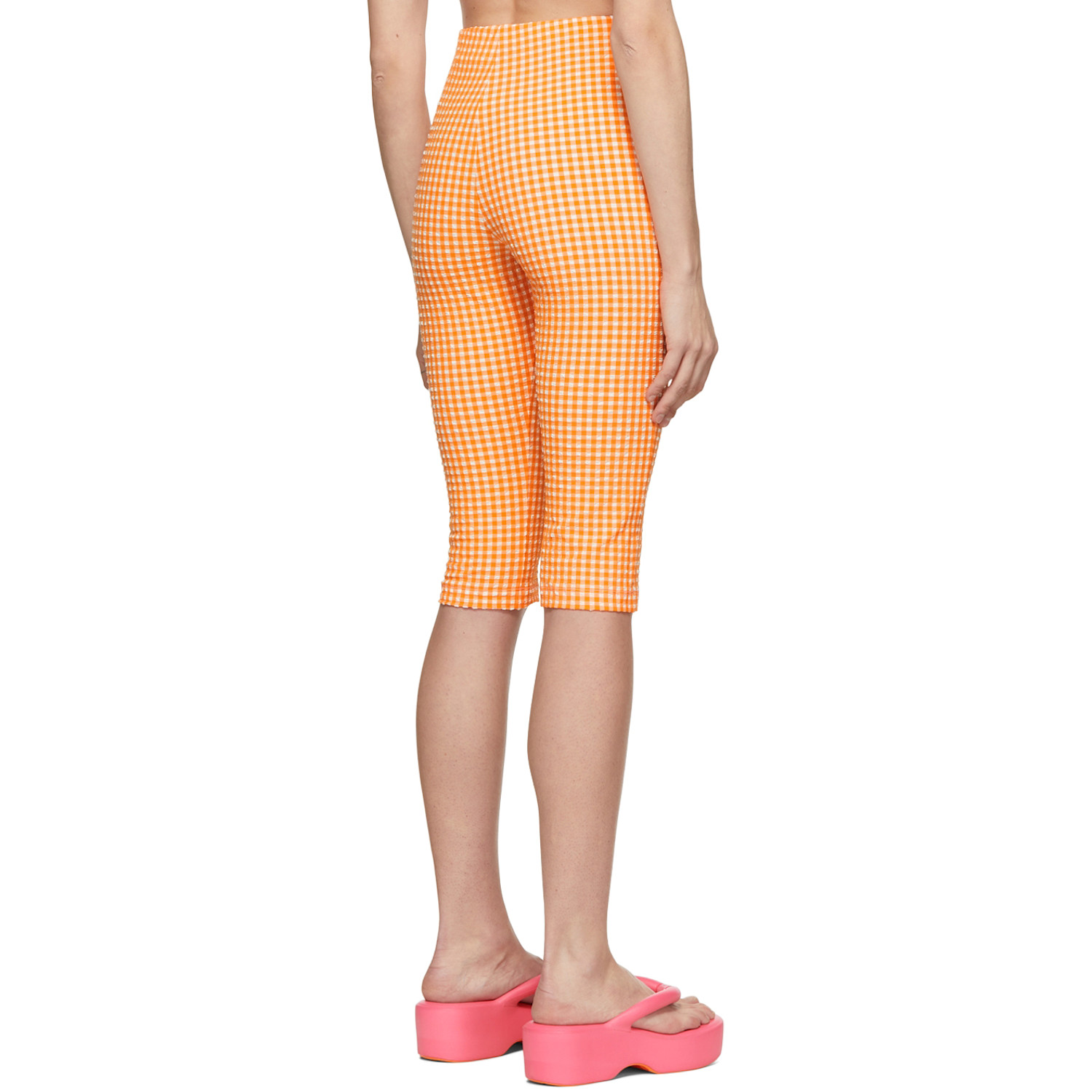  Msgm Orange Polyester Shorts 