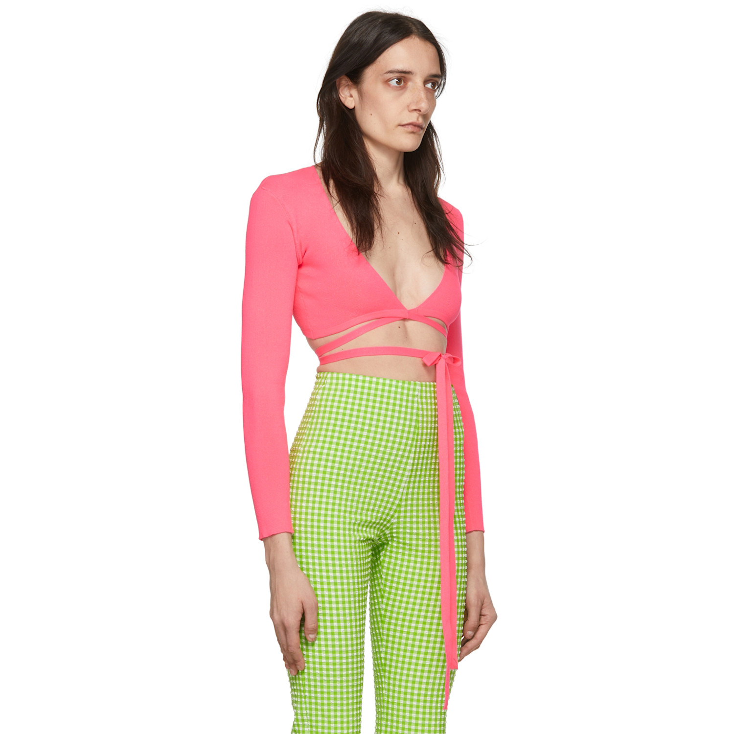  Msgm Pink Polyester Cardigan 