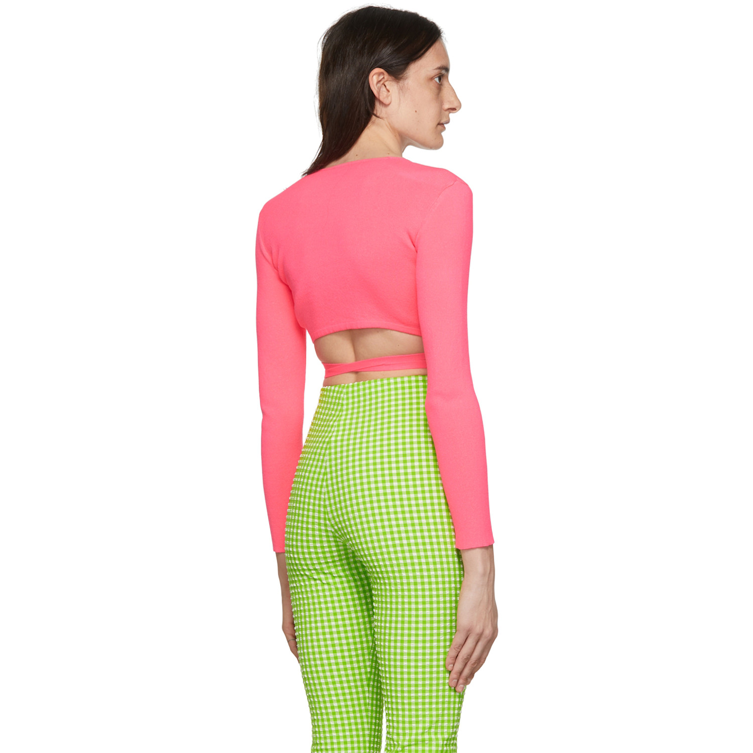  Msgm Pink Polyester Cardigan 