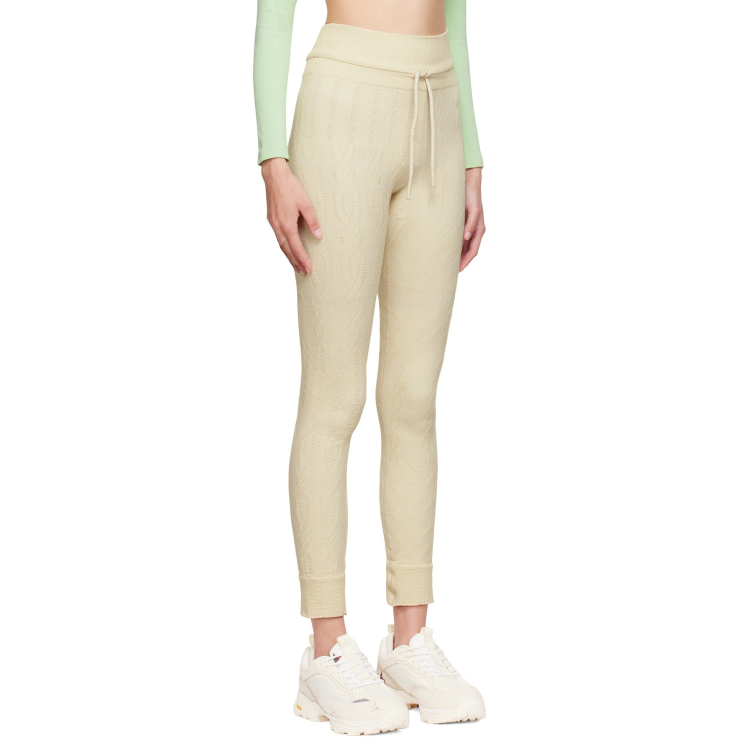  Otti Off-white Biodegradable Nylon Sport Leggings 