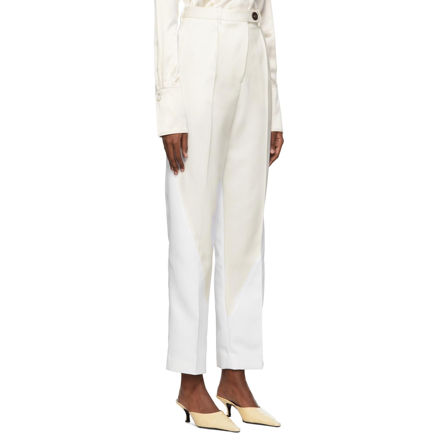  Peter Do White Wool Trousers 