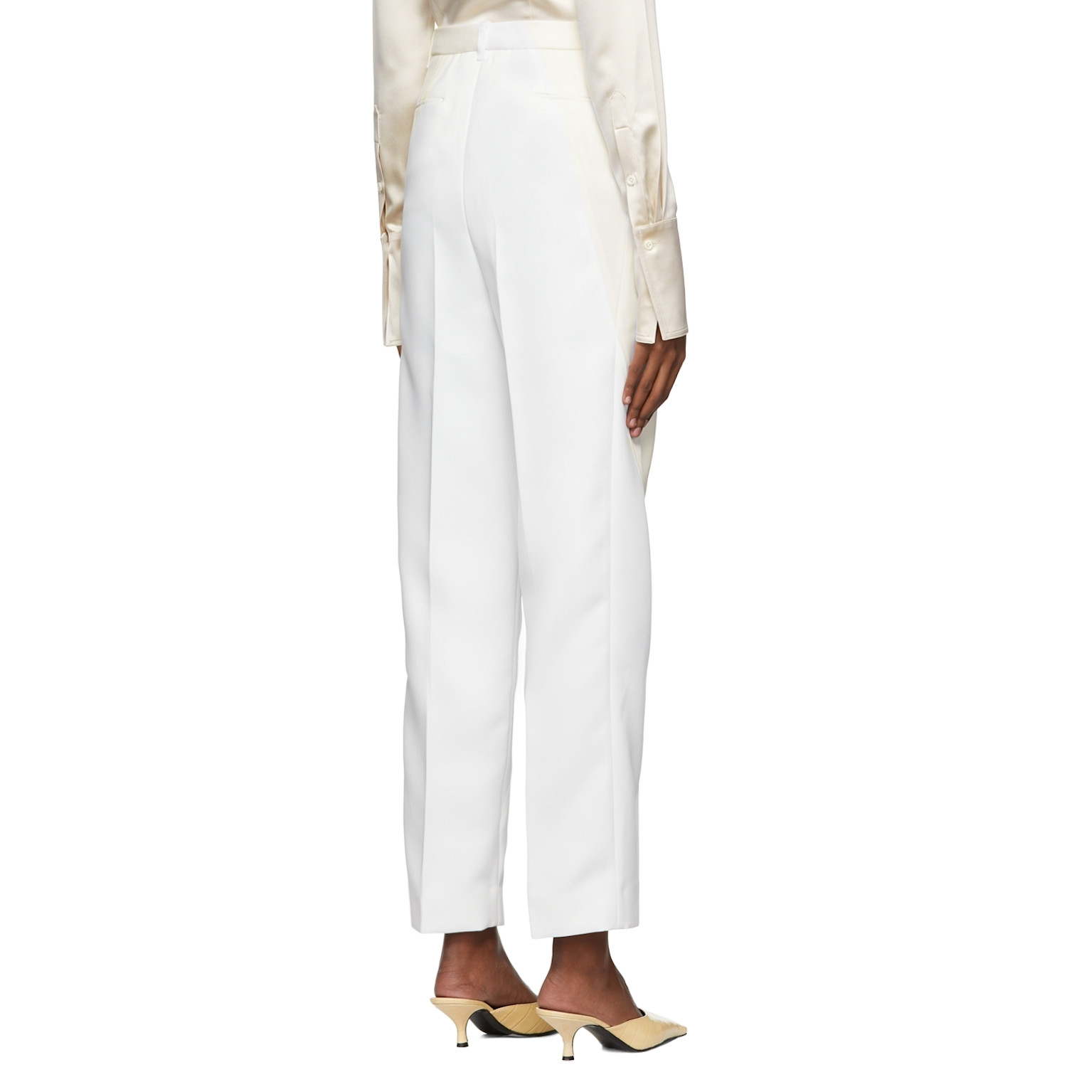  Peter Do White Wool Trousers 
