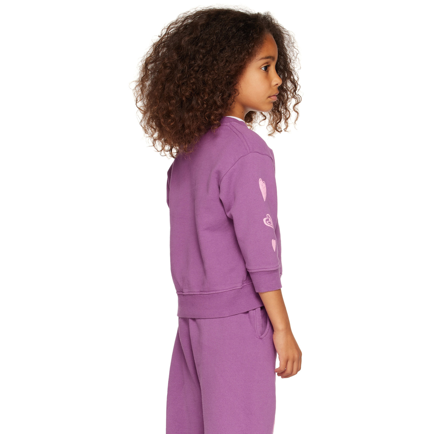  Kids Worldwide Ssense Exclusive Kids Purple Heart Sweatshirt 