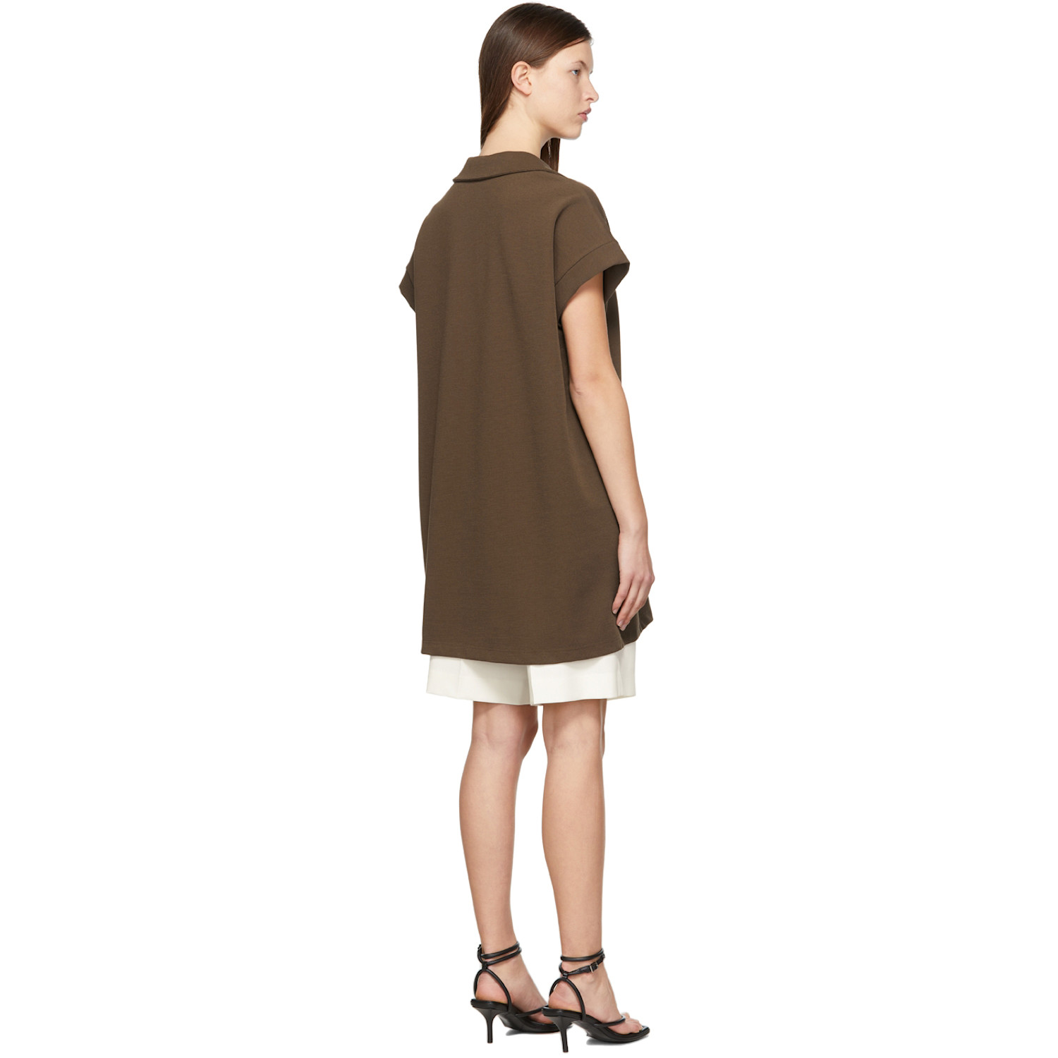  System Robe Courte Brune En Polyester 