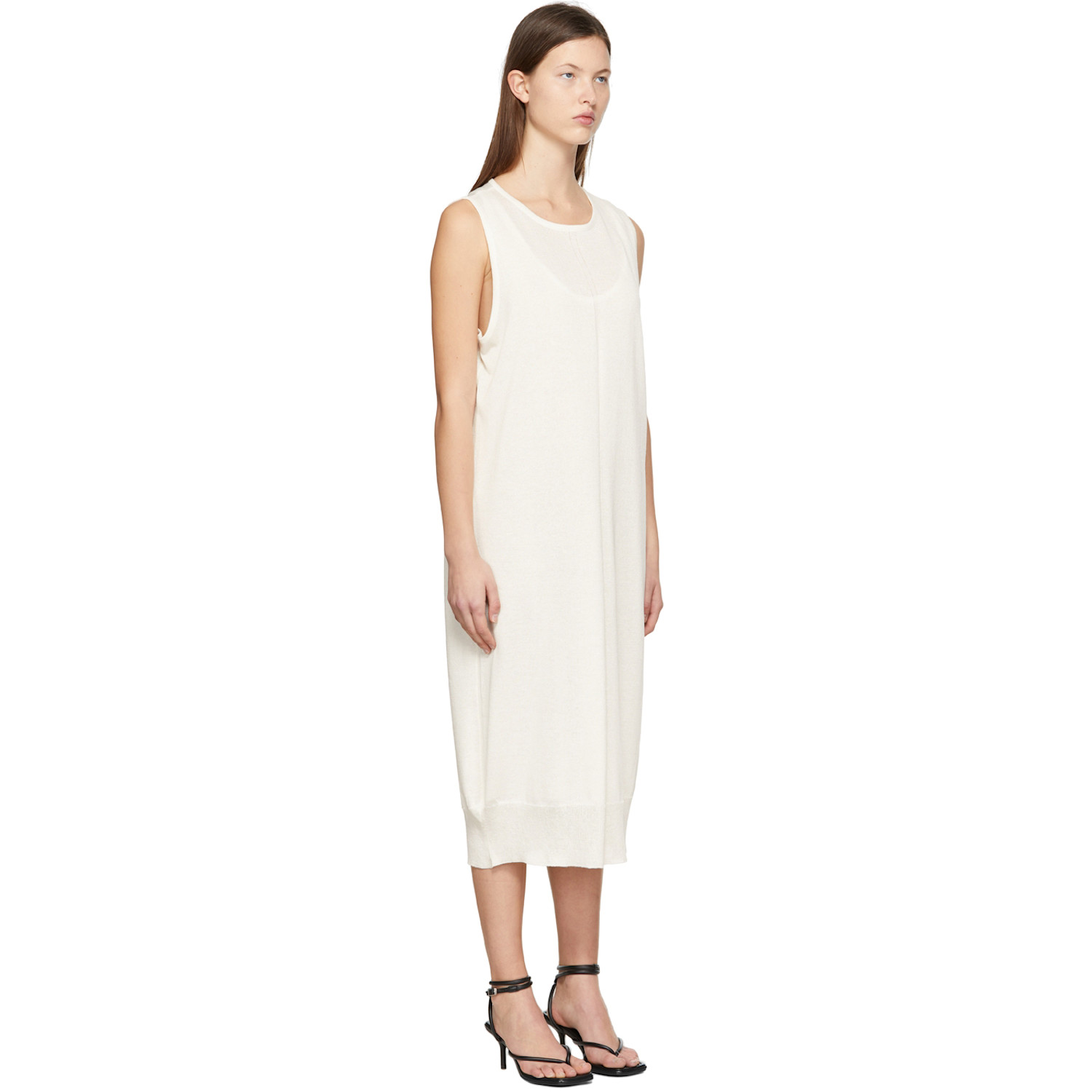  System Off-white Rayon Midi Dress 