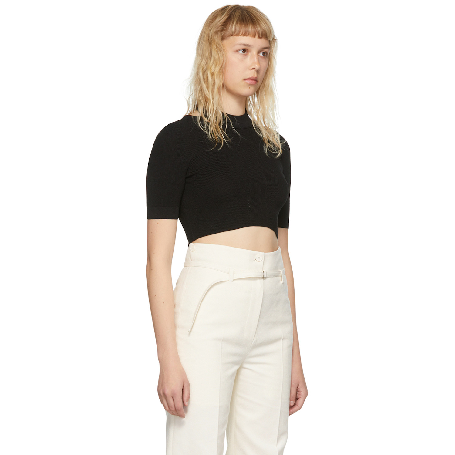  System Black Rayon T-shirt 