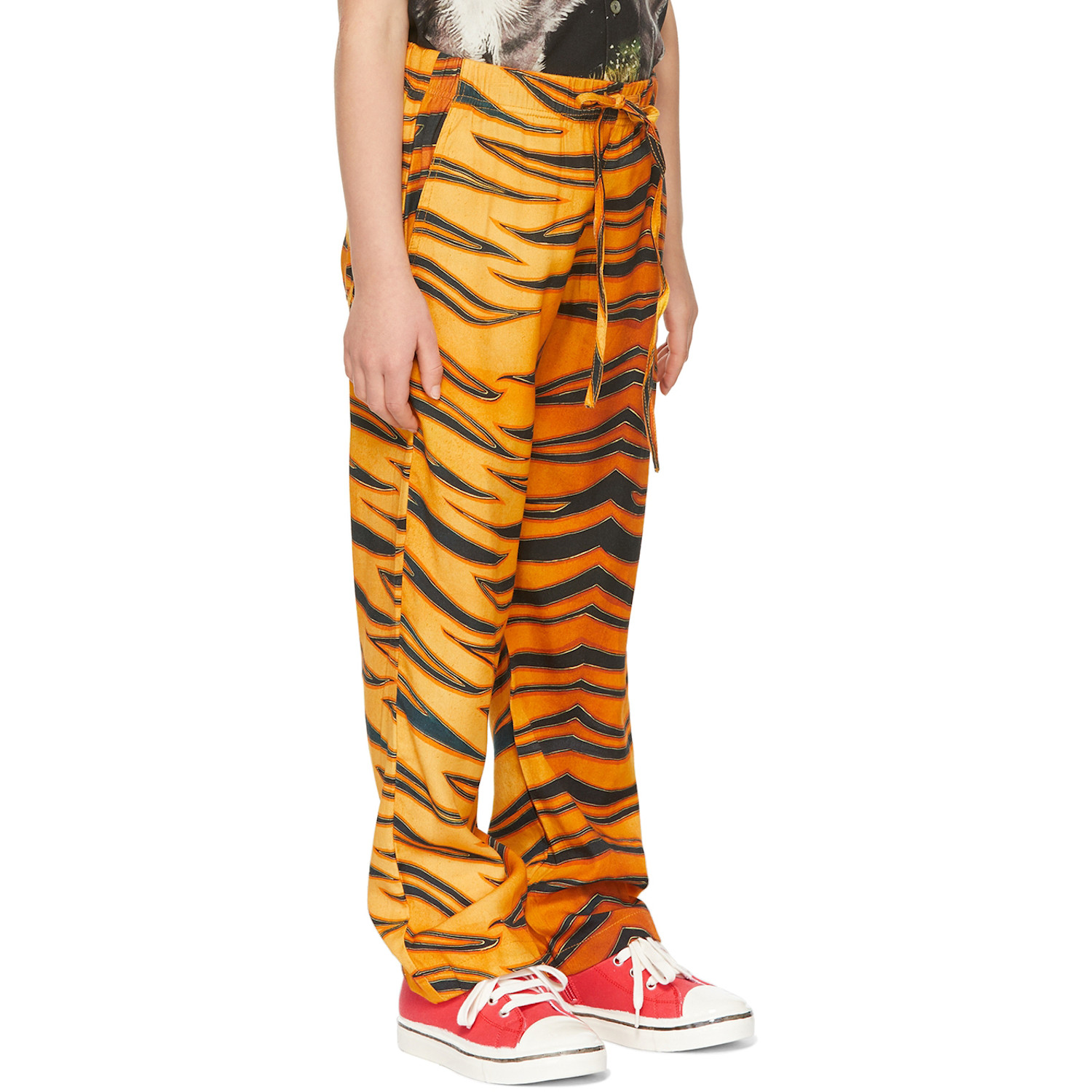  Endless Joy Ssense Exclusive Kids Black & Orange Harimau Pants 