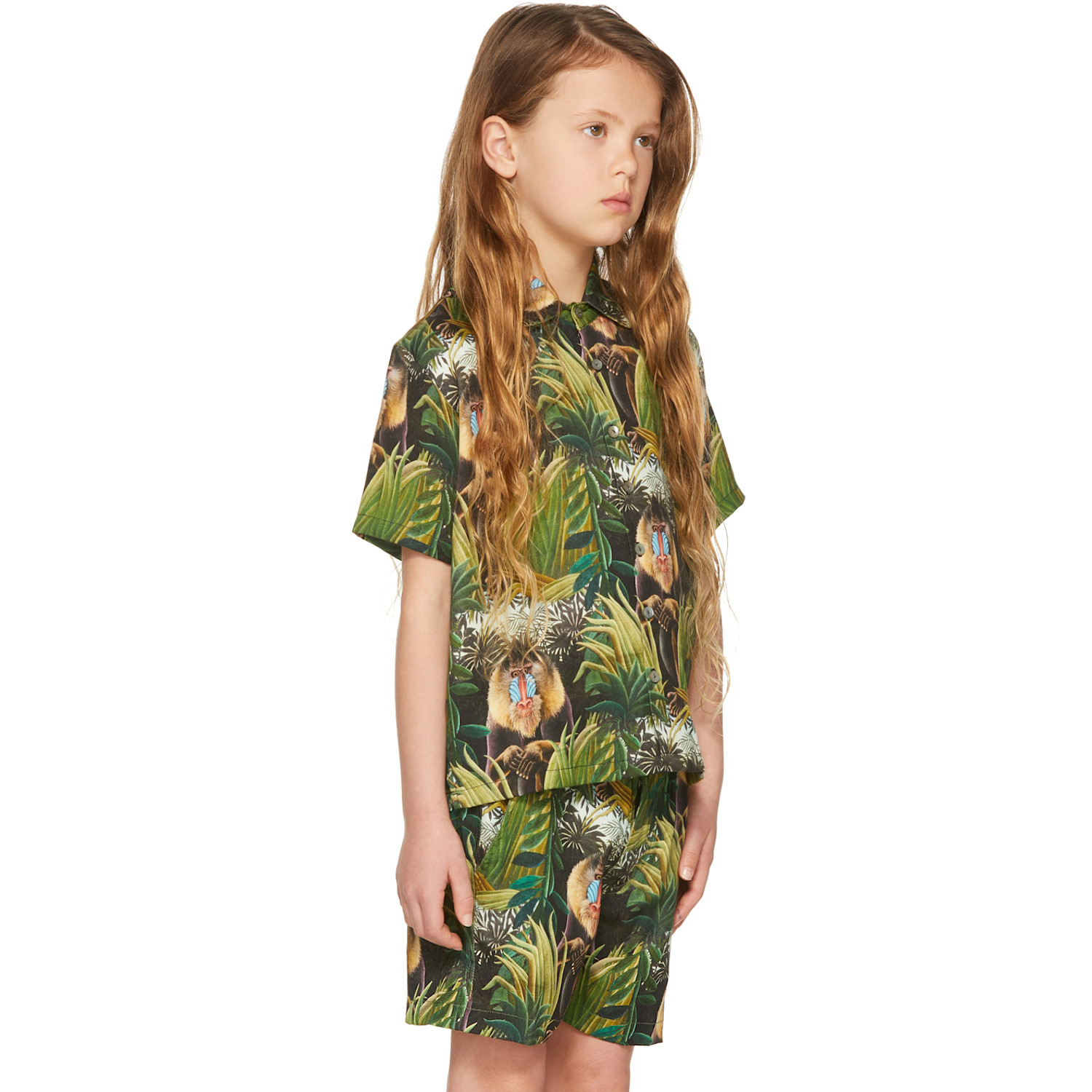  Endless Joy Ssense Exclusive Kids Green Mandril Short Sleeve Shirt 