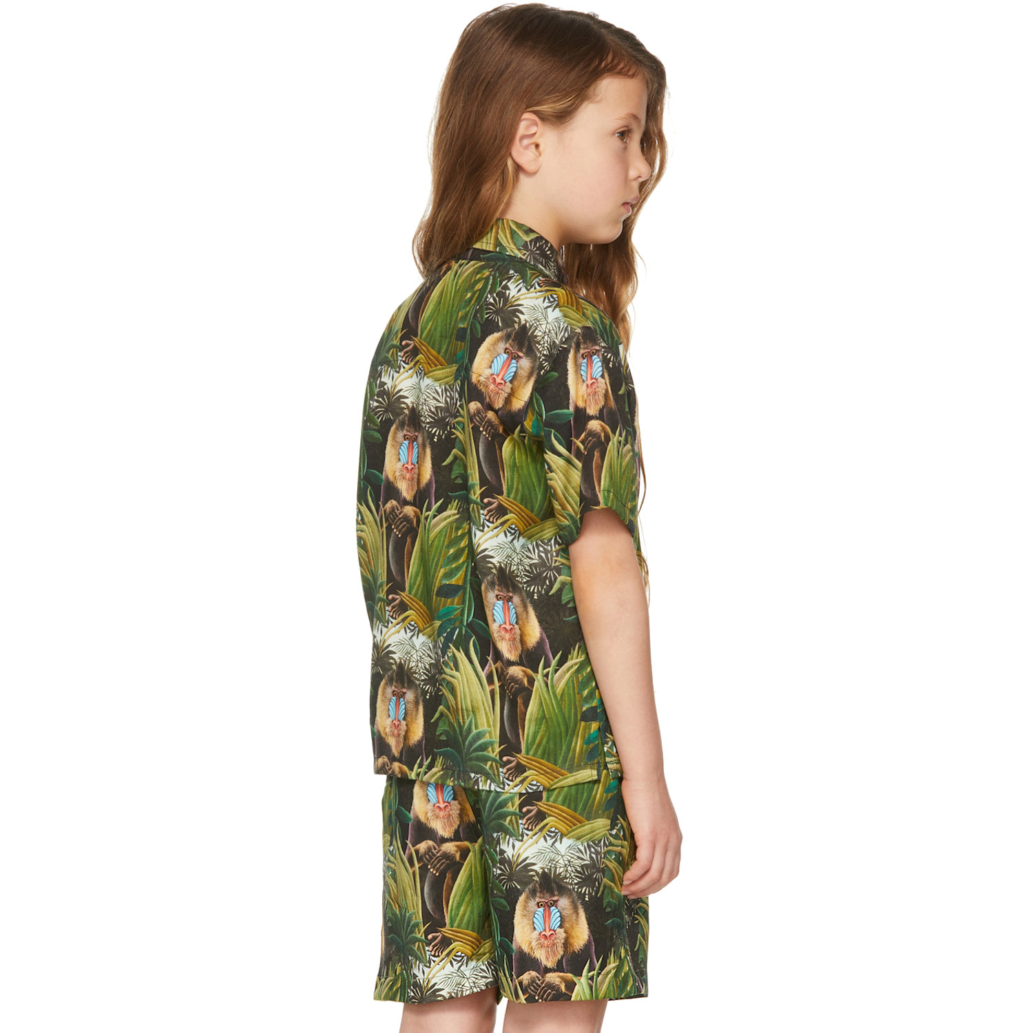  Endless Joy Ssense Exclusive Kids Green Mandril Short Sleeve Shirt 