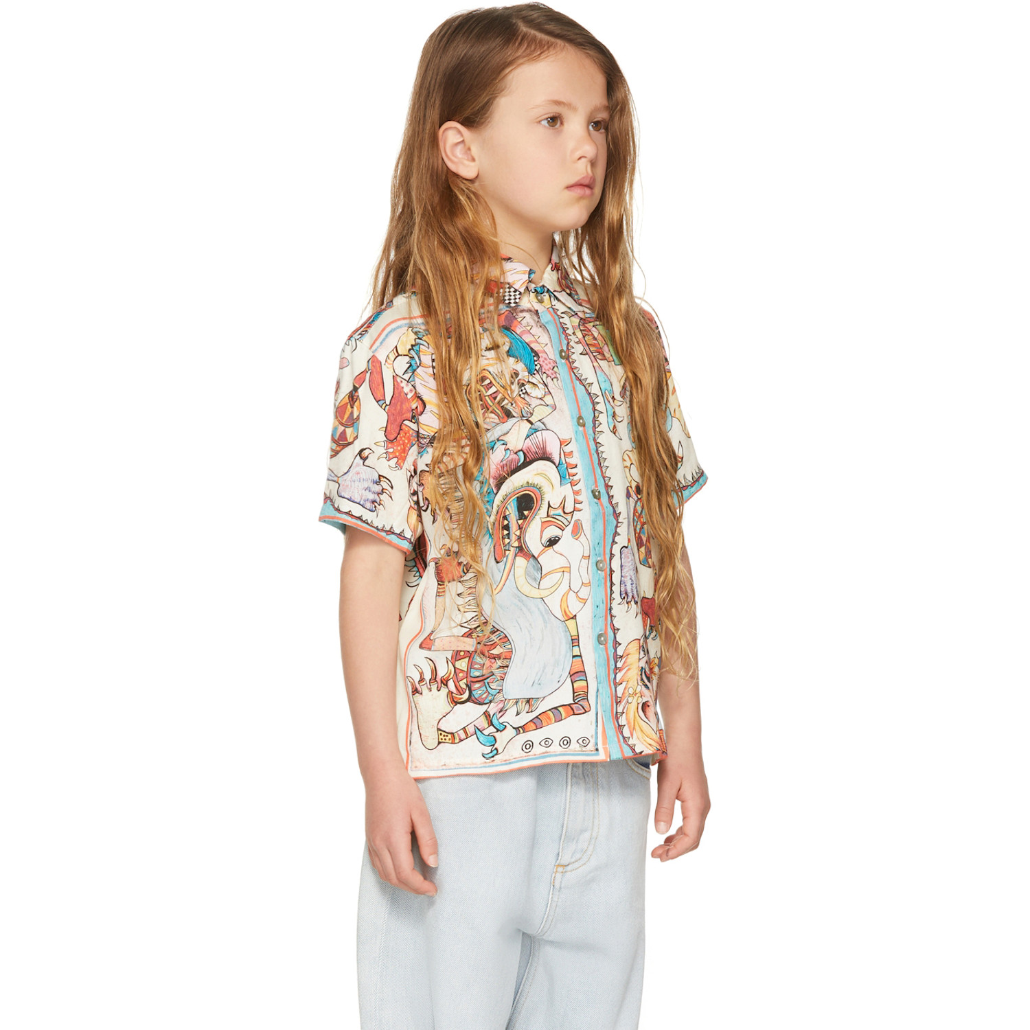  Endless Joy Ssense Exclusive Kids Off-white Barong Short Sleeve Shirt 