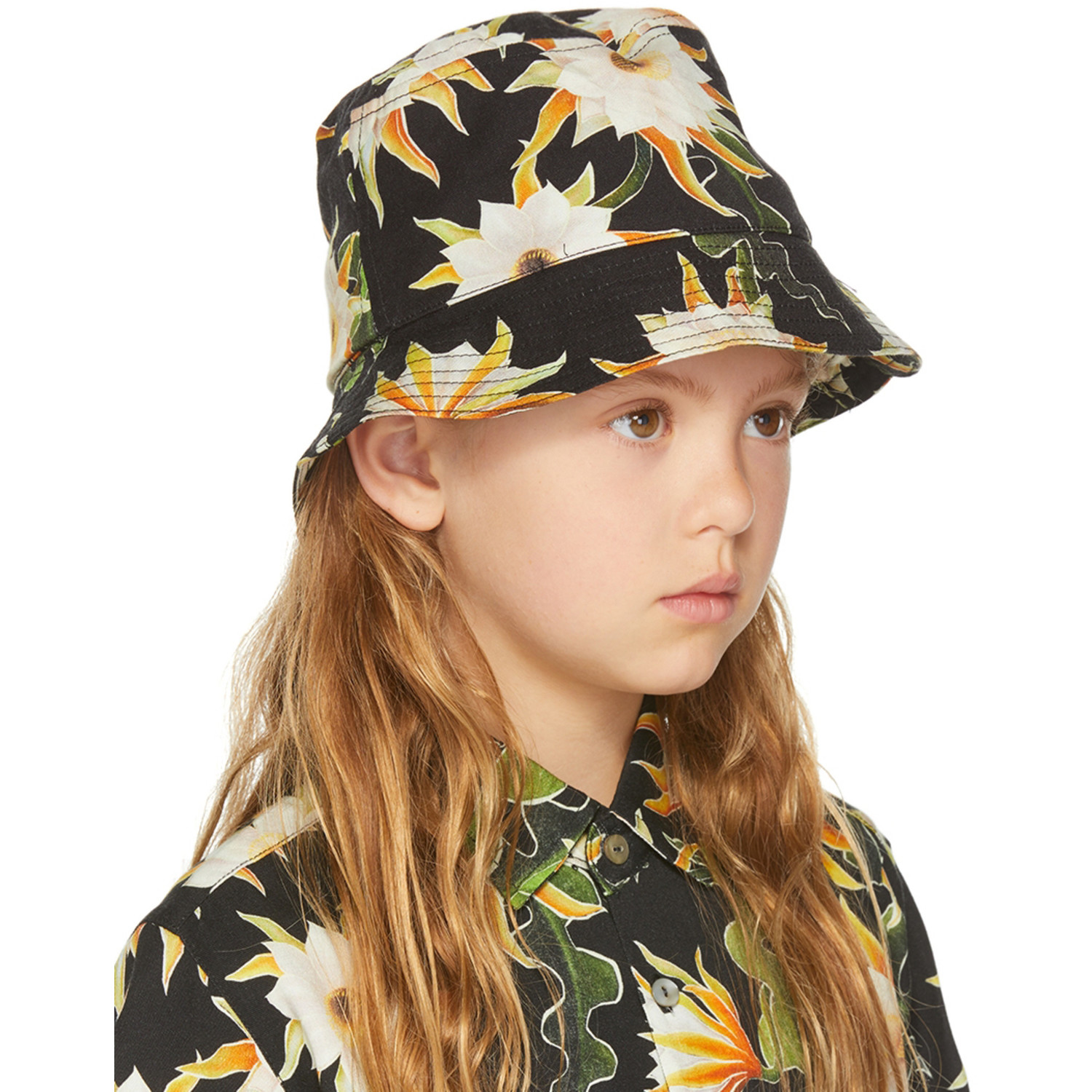  Endless Joy Ssense Exclusive Kids Black Epiphyllum Bucket Hat 