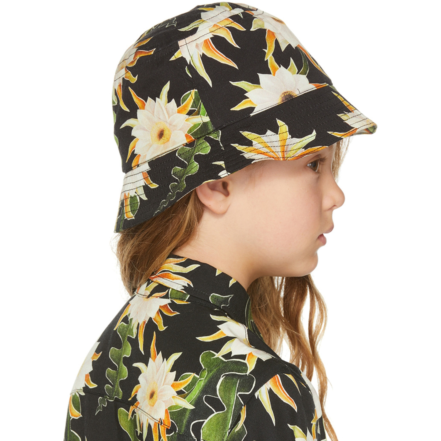  Endless Joy Ssense Exclusive Kids Black Epiphyllum Bucket Hat 