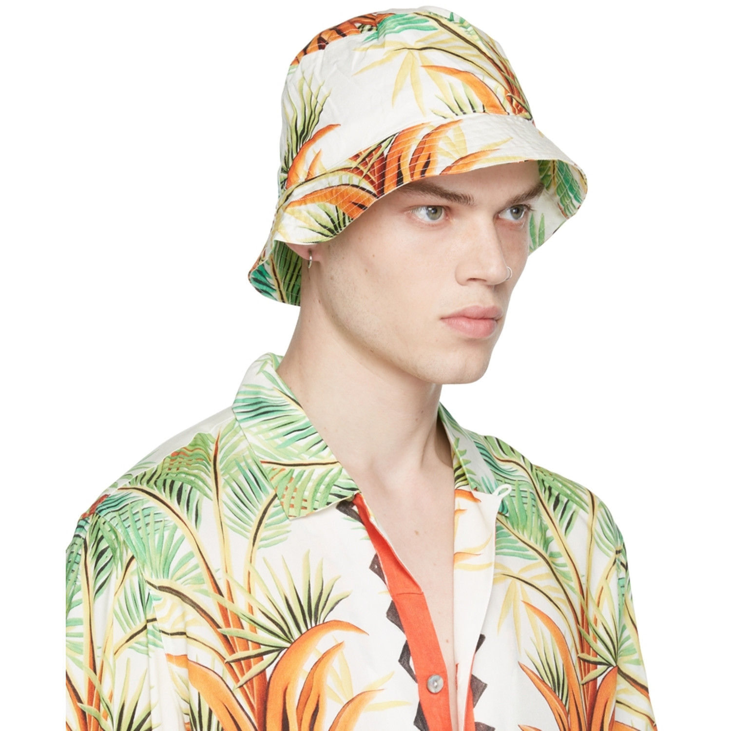  Endless Joy Off-white Date Palm Bucket Hat 