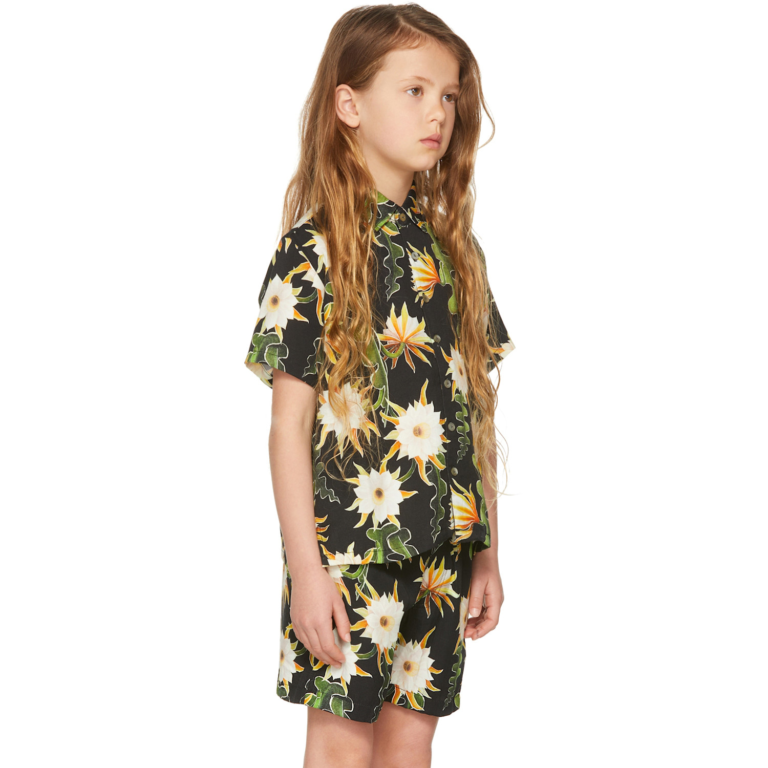 Endless Joy Ssense Exclusive Kids Black Epiphyllum Short Sleeve Shirt 