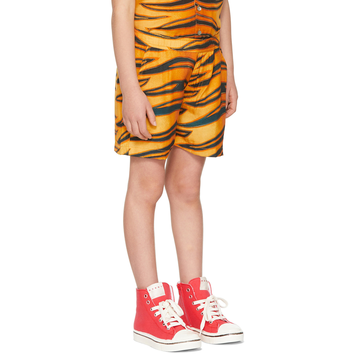  Endless Joy Ssense Exclusive Kids Black & Orange Harimau Shorts 