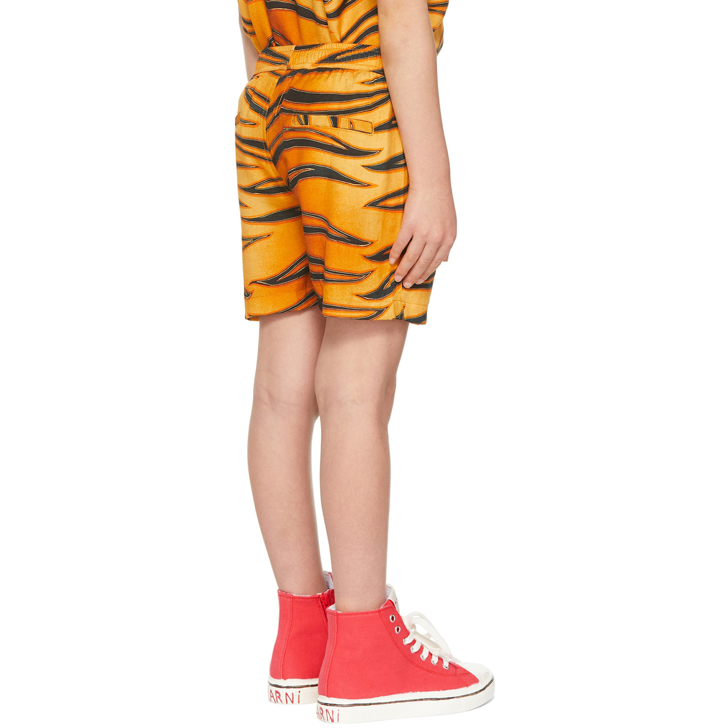  Endless Joy Ssense Exclusive Kids Black & Orange Harimau Shorts 