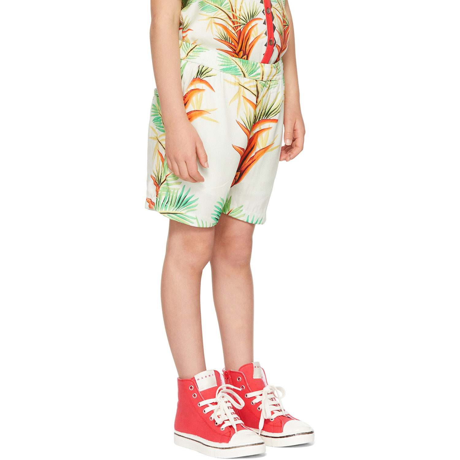  Endless Joy Ssense Exclusive Kids Off-white Date Palm Shorts 