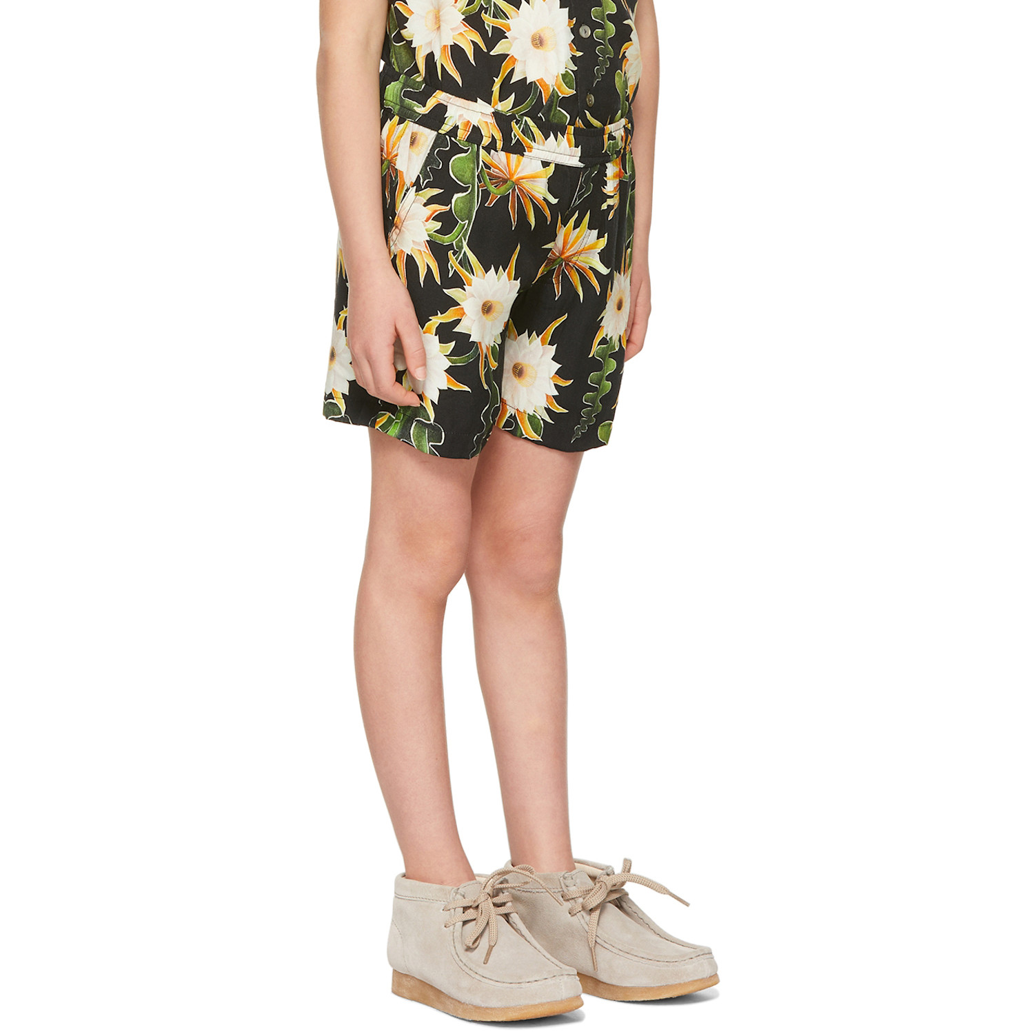  Endless Joy Ssense Exclusive Kids Black Epiphyllum Shorts 