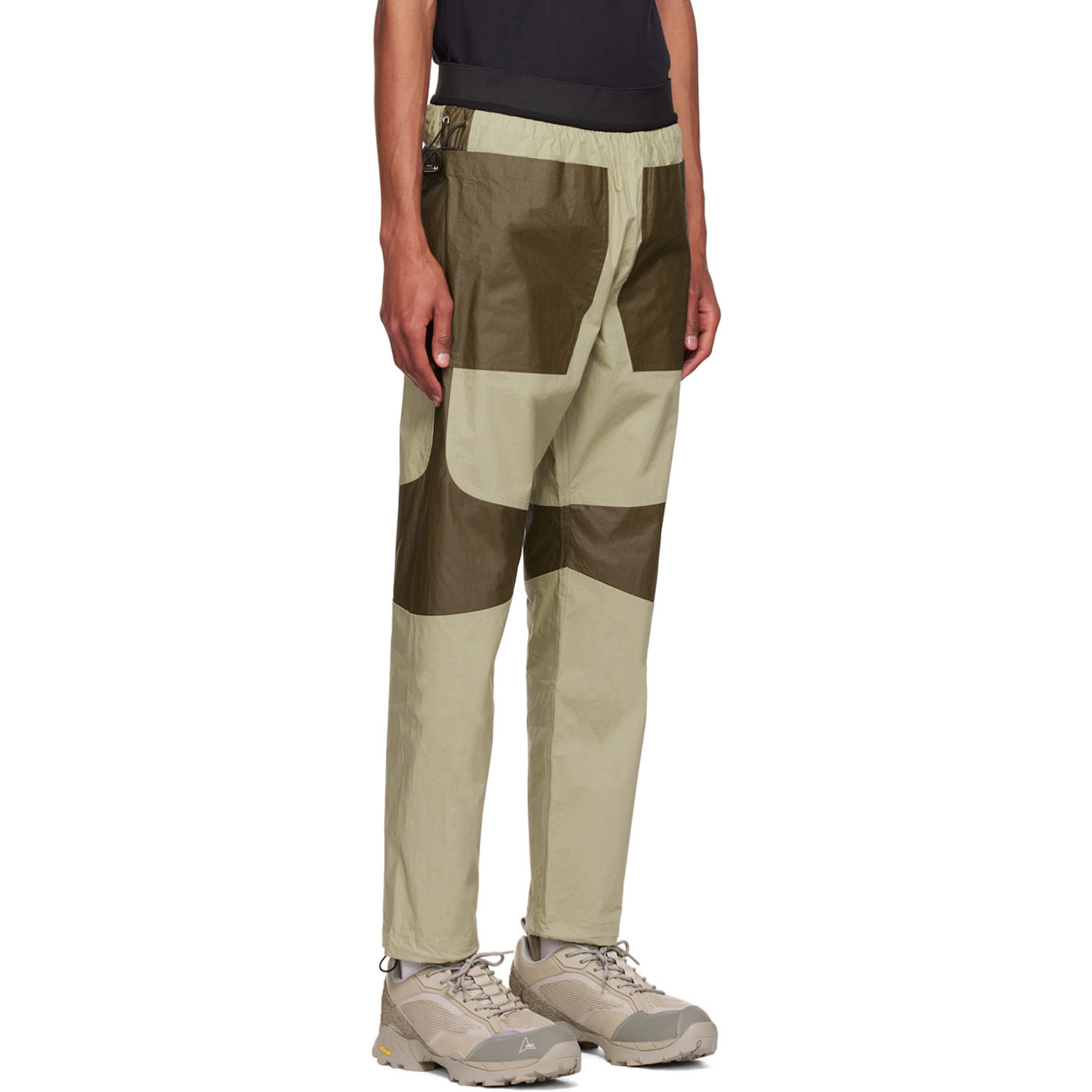  Ranra Beige & Brown Acrylic Trousers 