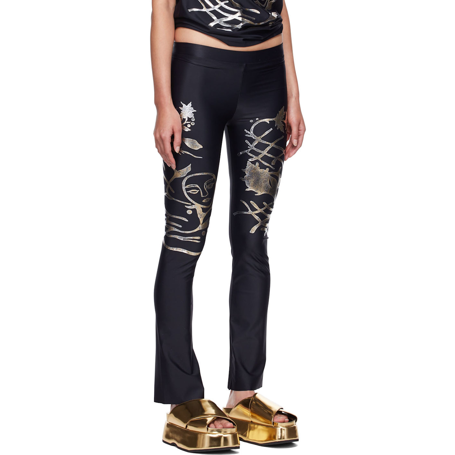  Di Petsa Black Recycled Polyester Leggings 
