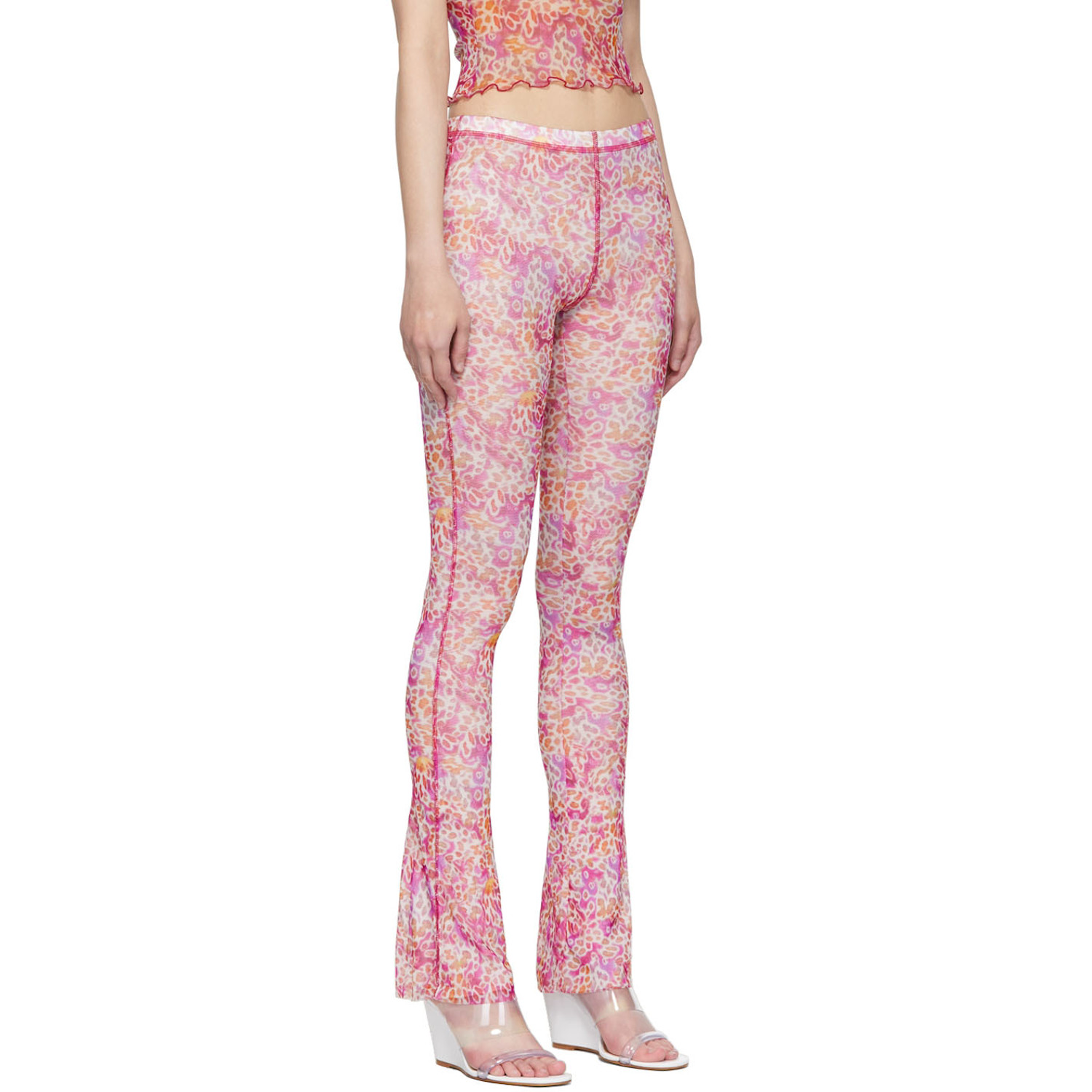  Priscavera Pink Nylon Lounge Pants 