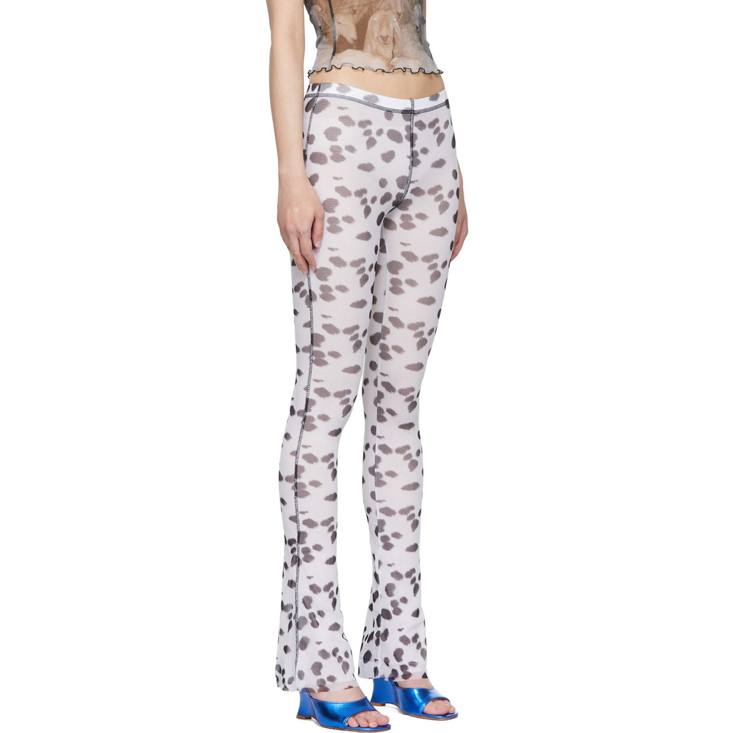  Priscavera White Nylon Lounge Pants 