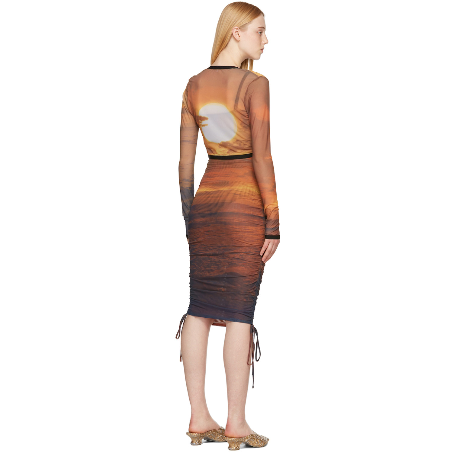  Priscavera Orange Wrap Sunset T-shirt 