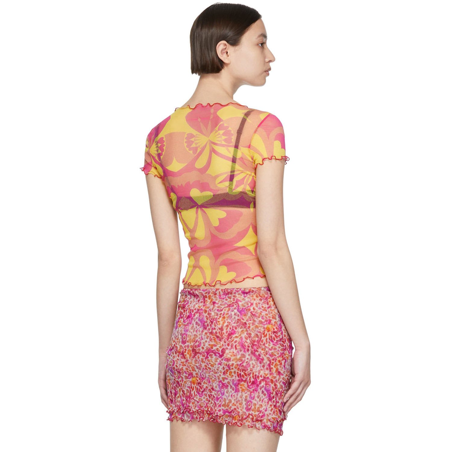  Priscavera Ssense Exclusive Pink Nylon T-shirt 