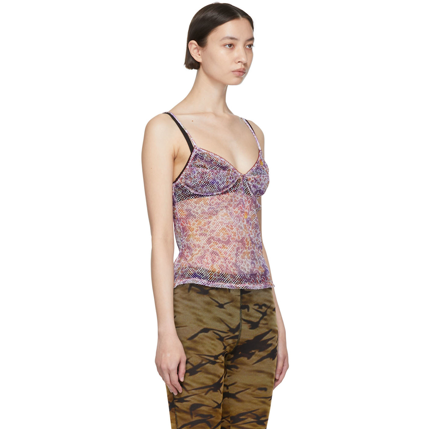  Priscavera Purple Polyester Tank Top 