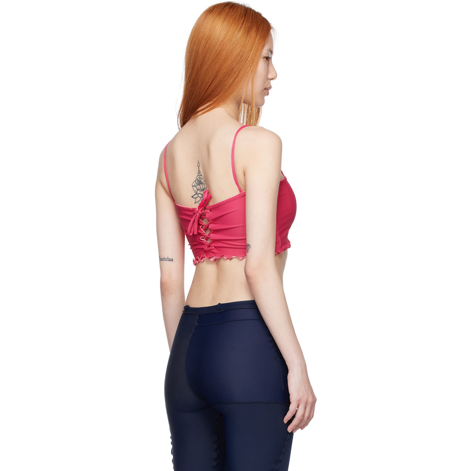  Sherris Pink Nylon Tank Top 