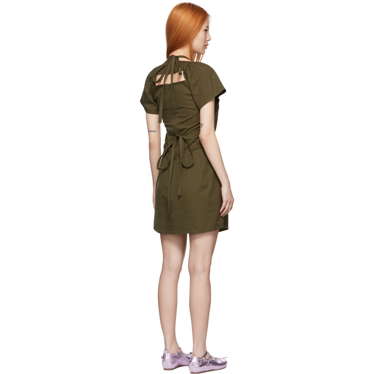 Rose Murdoch Khaki Sasha Mini Dress 