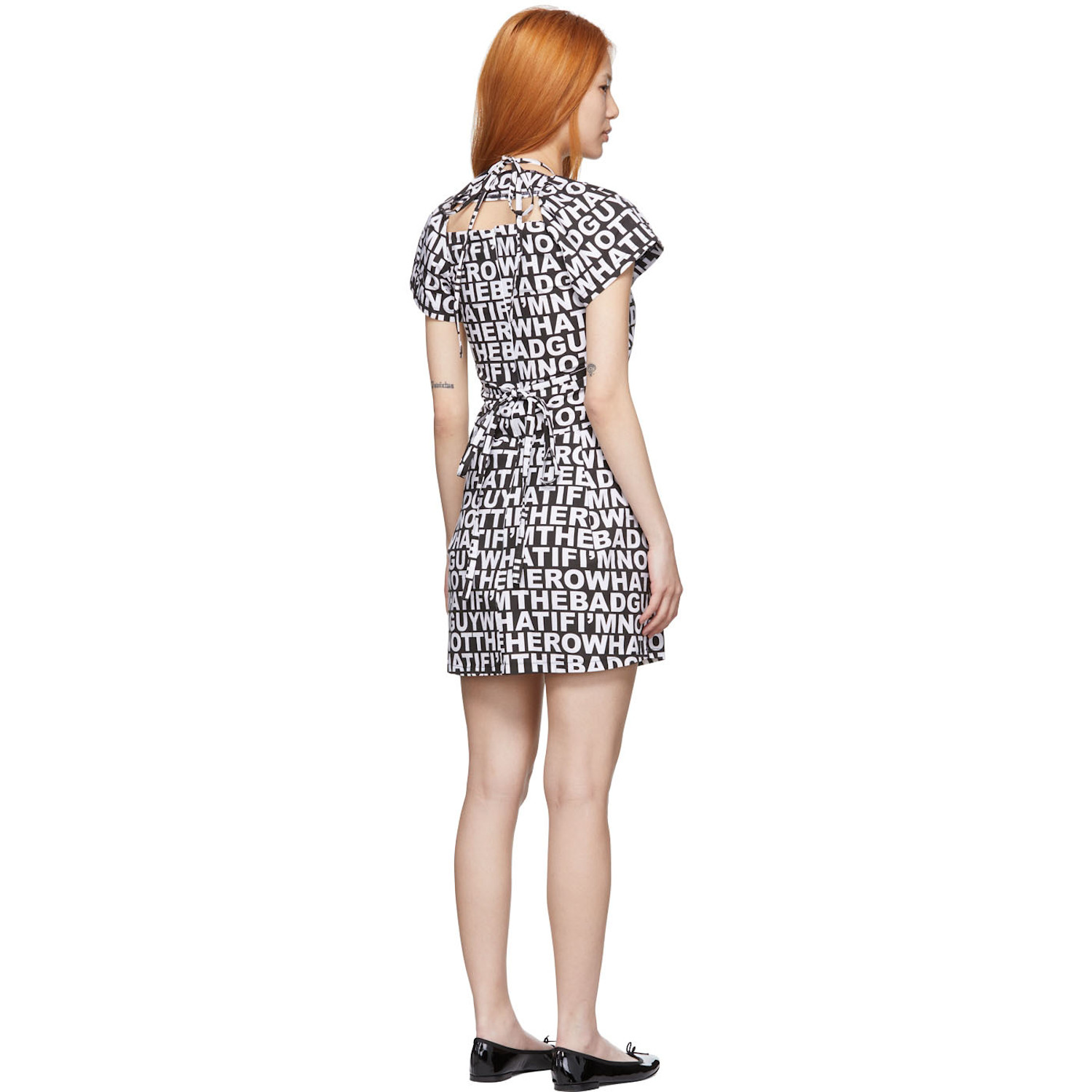  Rose Murdoch Black & White Sasha Mini Dress 