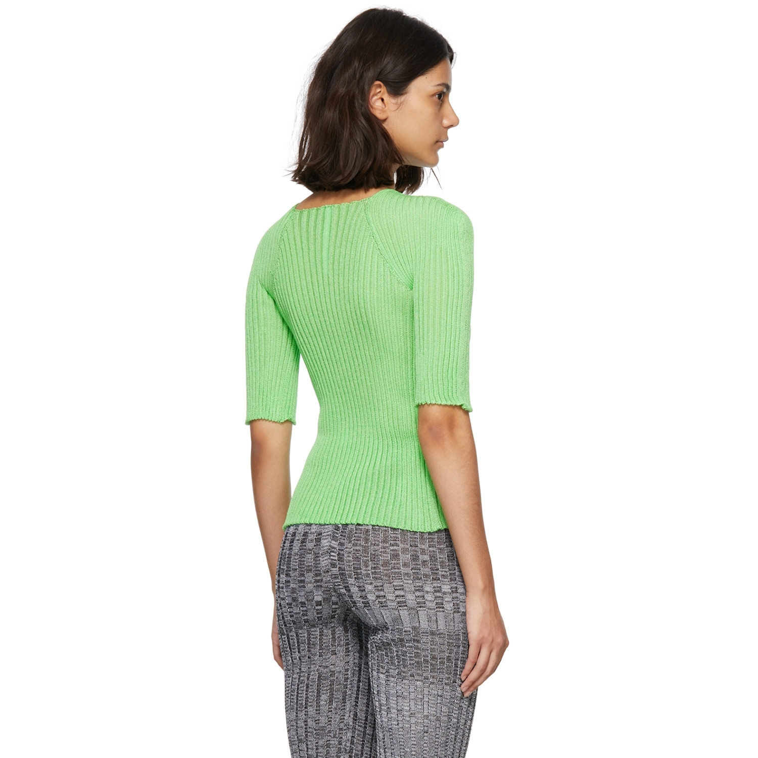  A. Roege Hove Ssense Exclusive Green Nylon Cardigan 