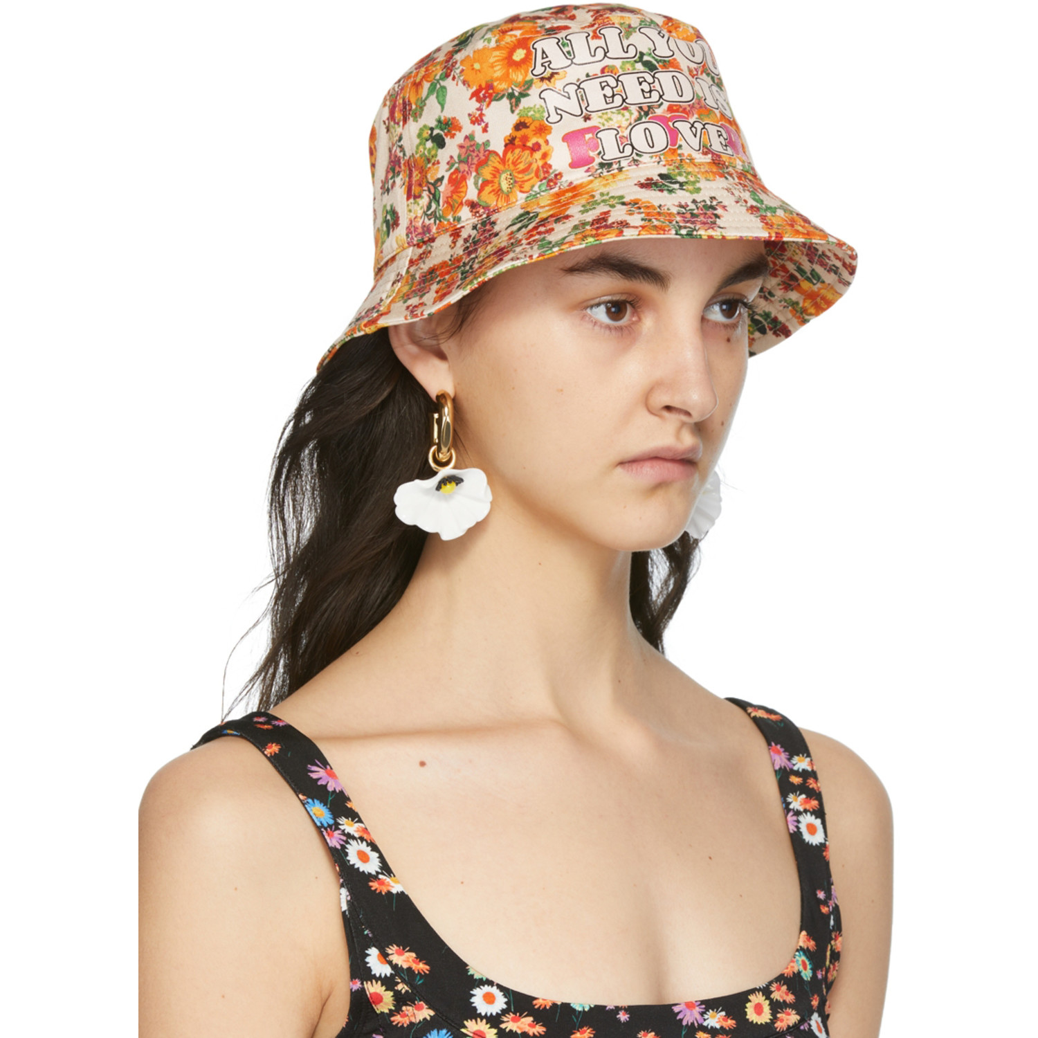  Rabanne Ssense Exclusive Multicolor Nacre Jersey Bob Bucket Hat 