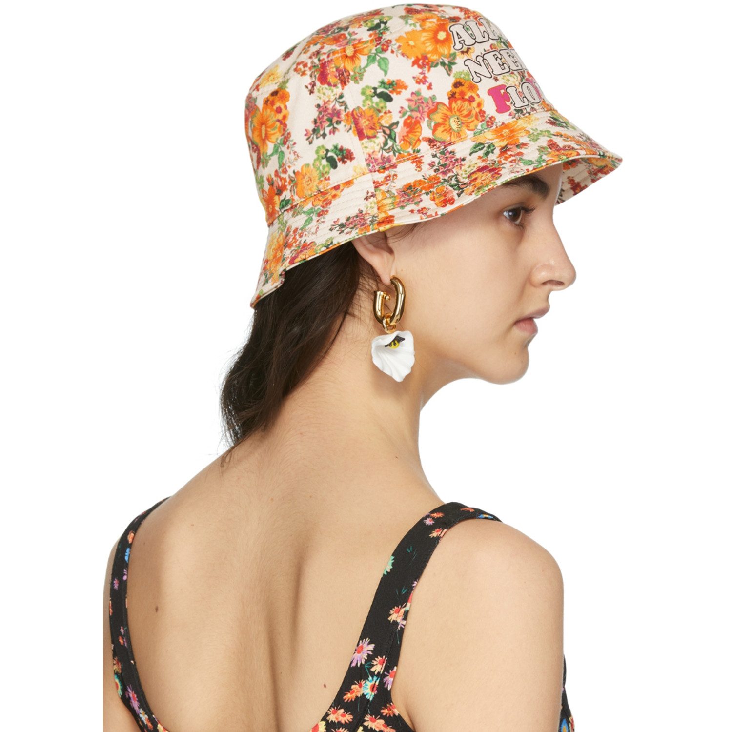  Rabanne Ssense Exclusive Multicolor Nacre Jersey Bob Bucket Hat 