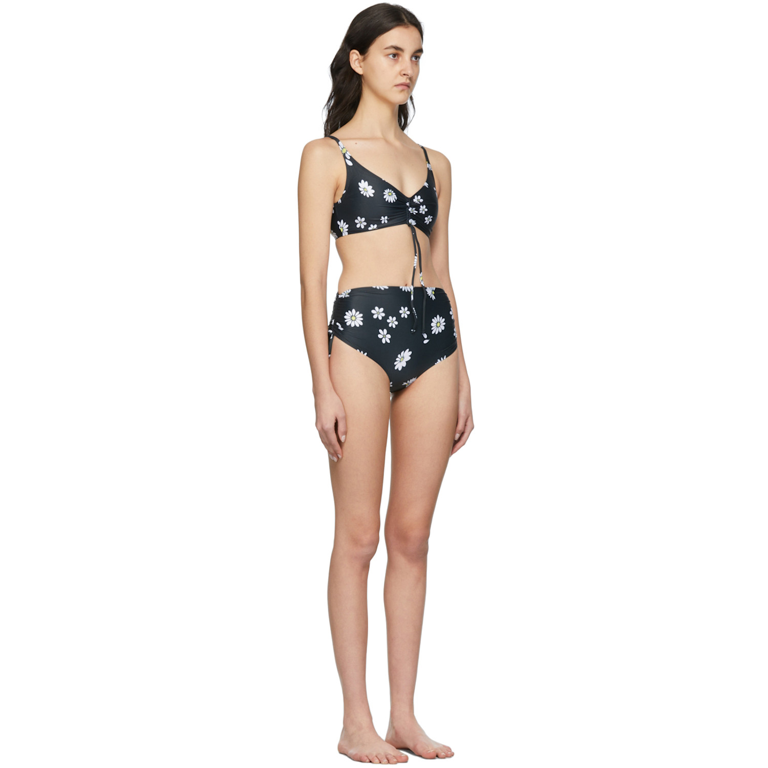  Rabanne Ssense Exclusive Black Daisy Bikini 