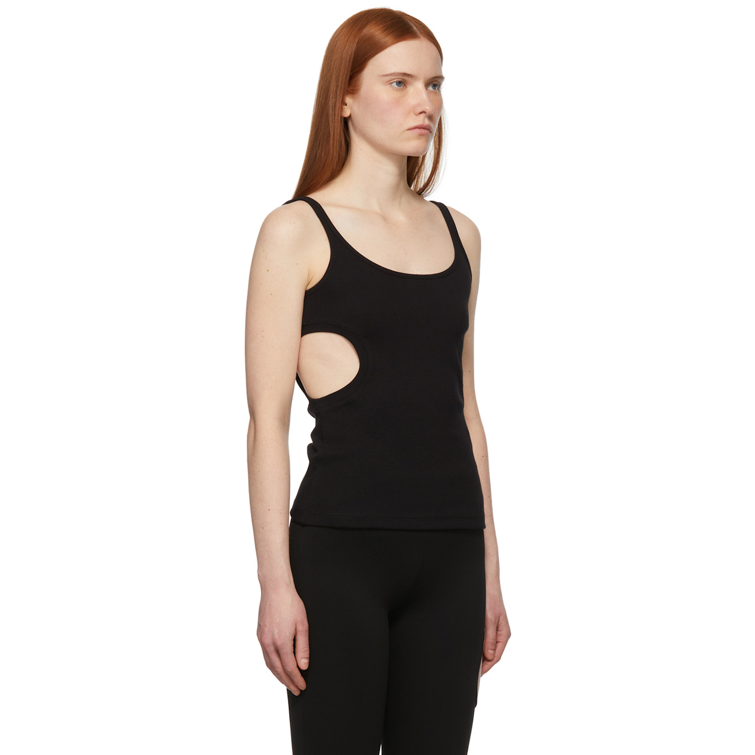  Off-white Black Rib Knit Meteor Tank Top 