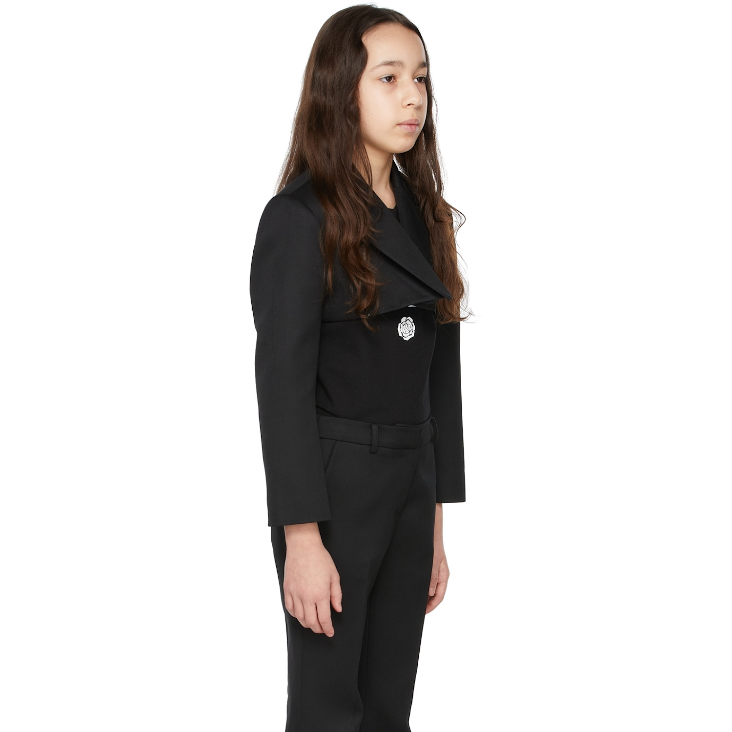  KimhĒkim Kids Black Emma Cropped Blazer 