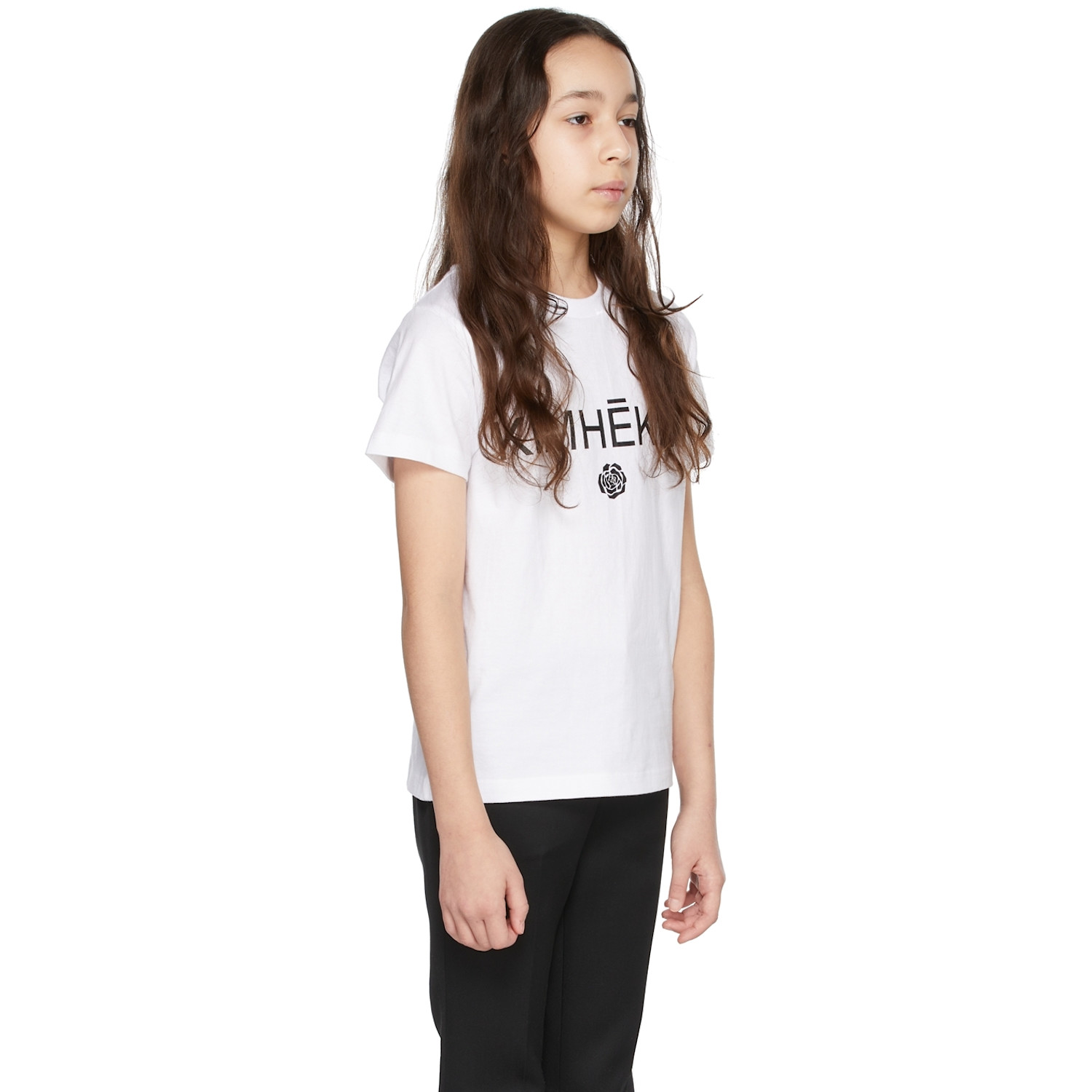  KimhĒkim Kids White Logo Rose T-shirt 