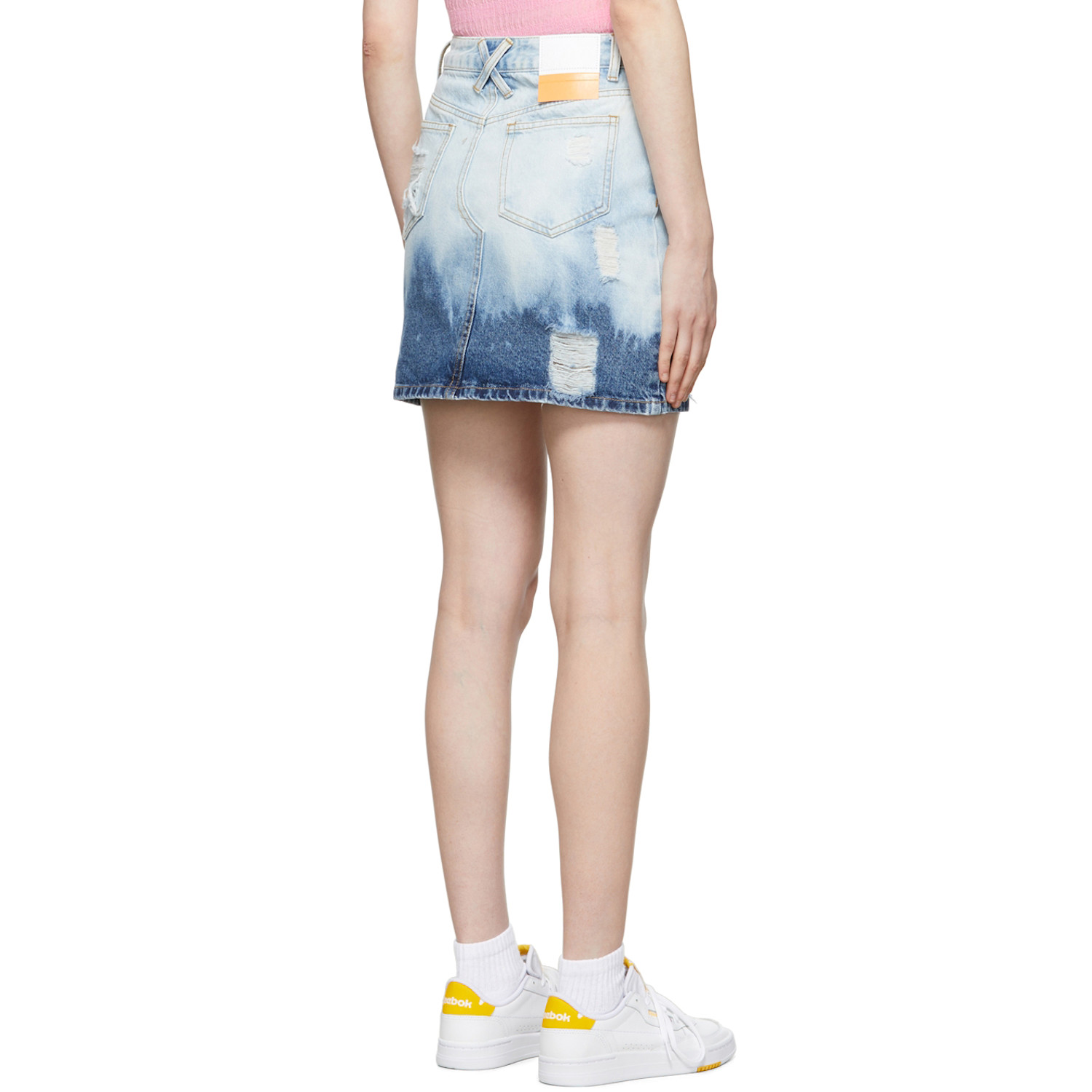  Sjyp Blue Denim Mini Skirt 