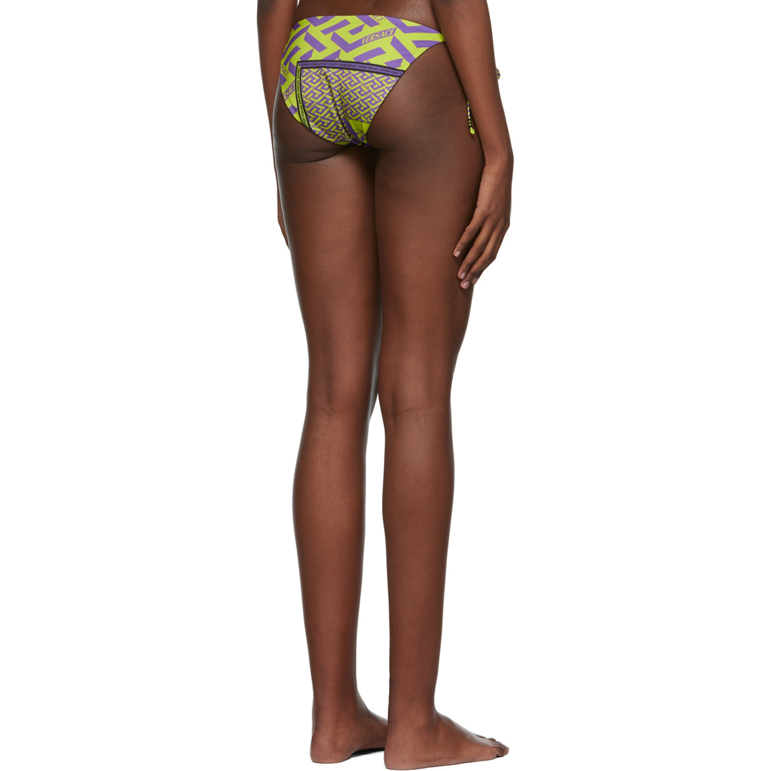  Versace Underwear Green La Greca Bikini Bottom 
