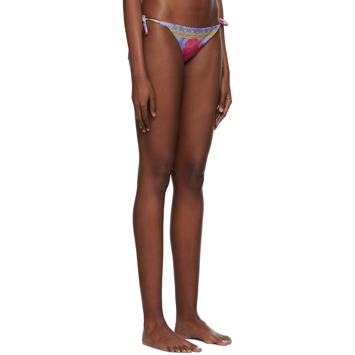 Versace Underwear Blue Polyester Bikini Bottom 