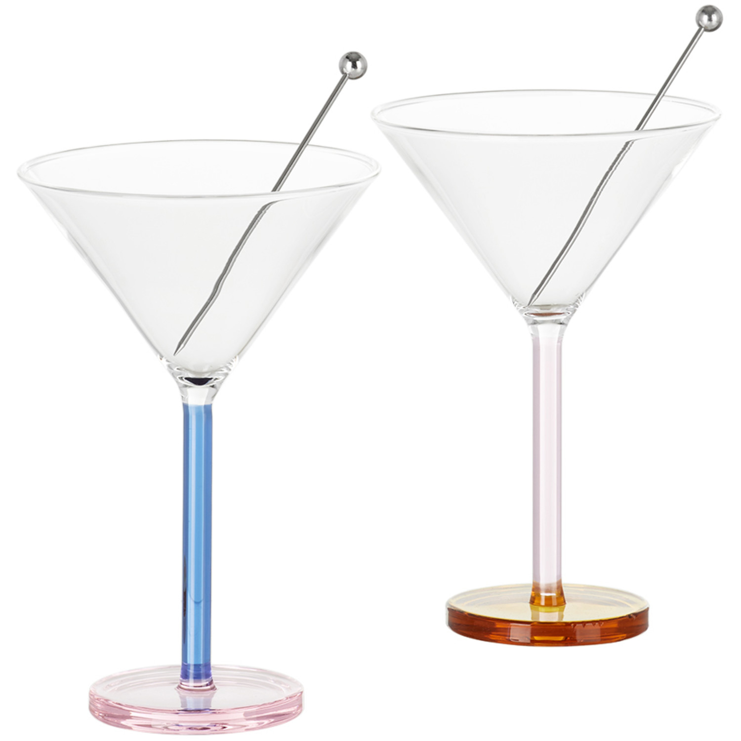  Sophie Lou Jacobsen Multicolor Piano Cocktail Glass Set, 3.5 Oz 