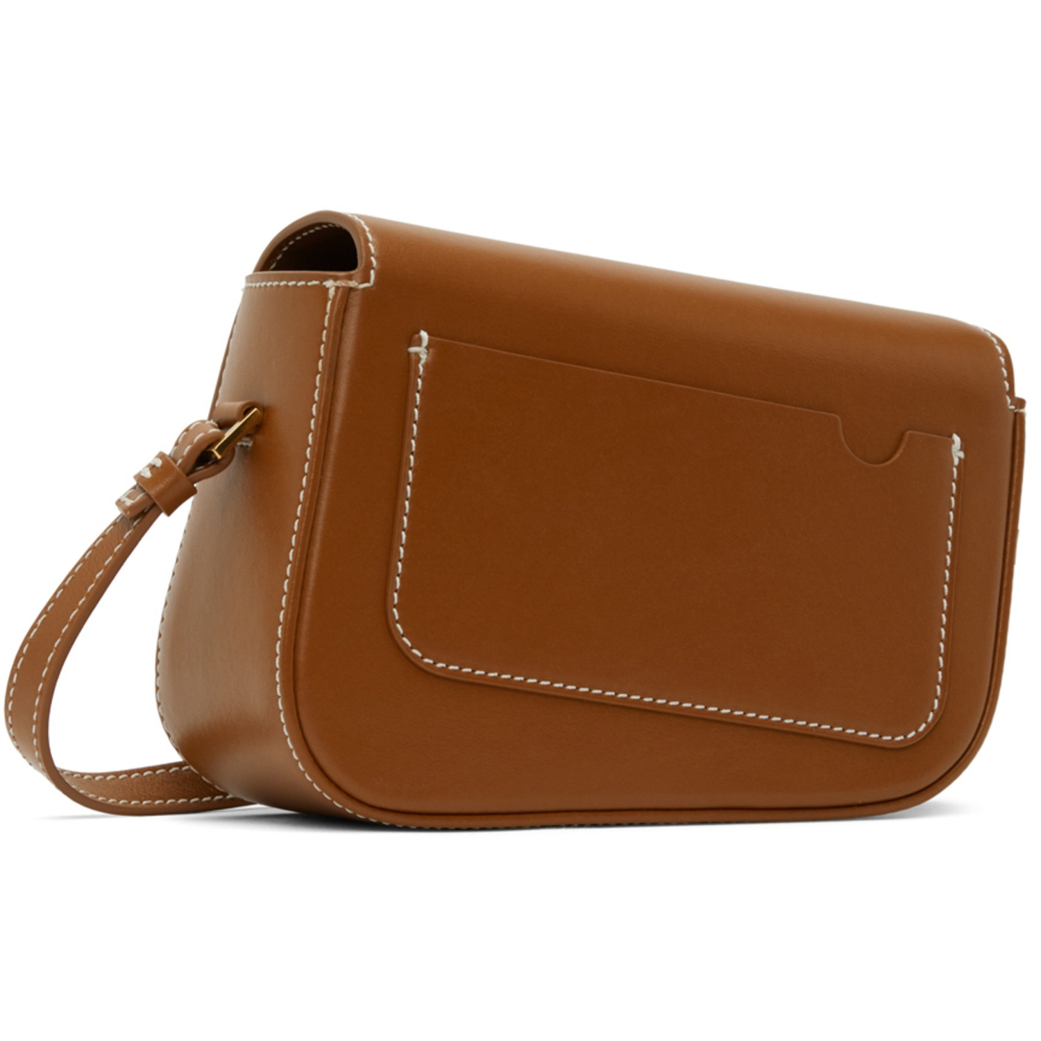  Palm Angels Brown Logo Crash Shoulder Bag 